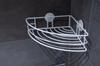 AWD INTERIOR 1475 shower shelf, white self-adhesive corner painted steel