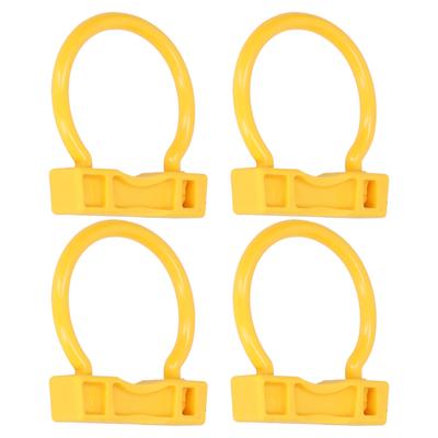4pcs Bull Nose Ring Nylon Yellow High Elasticity Lightweight Farm Cow Nose Ring for Cattle M