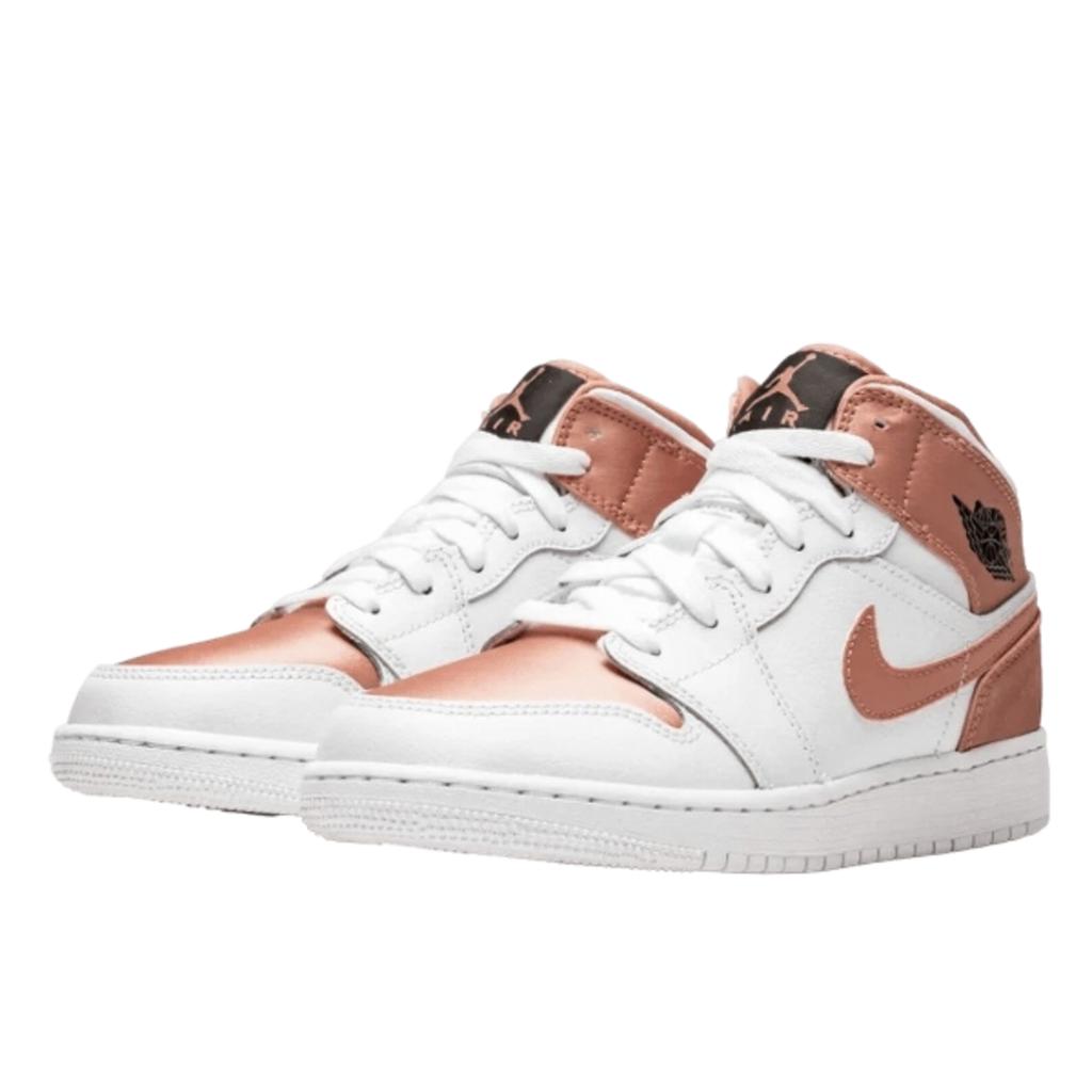Air Jordan 1 Mid White Rose Gold