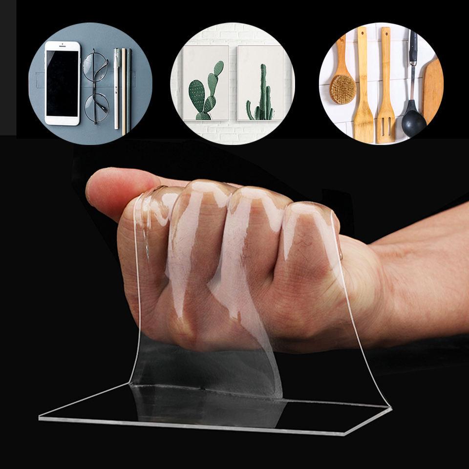 Transparent Traceless Double-Sided Nano Tape - Strong, Waterproof, and Reusable