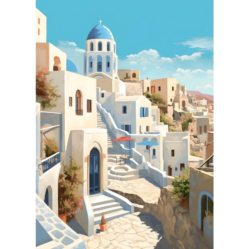 Kerry Vancouver Paris Santorini Kauai Amsterdam Bali Travel Poster Canvas Painting Prints Wall Art Picture for Living Room Decor