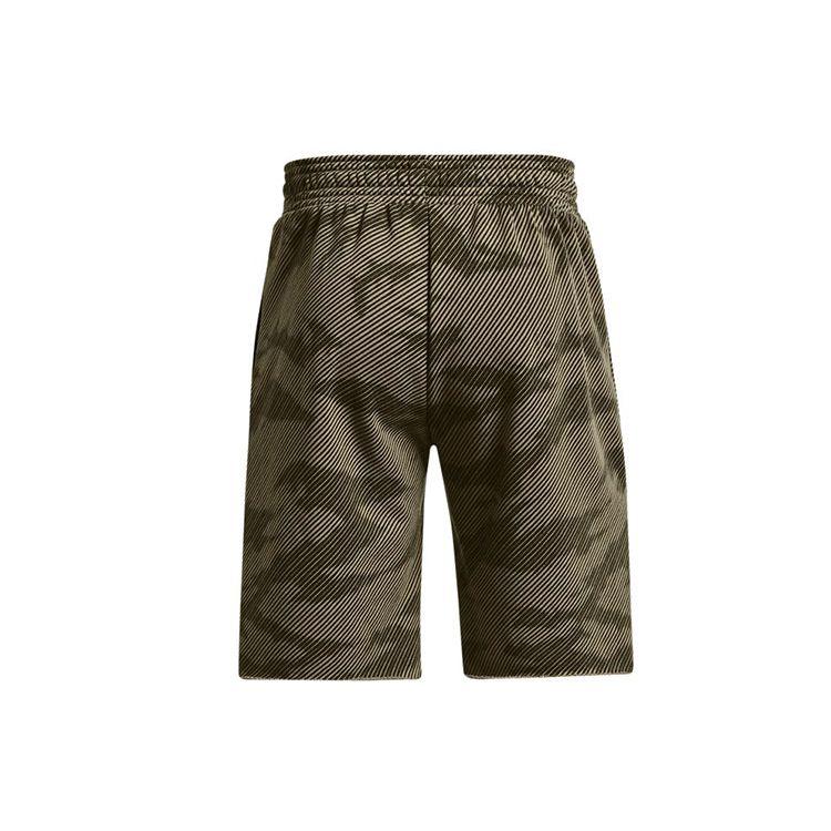 Under Armour Project Rock Logo Print Camouflage Casual Sports Shorts Men Shorts Military-Green 1370461-361