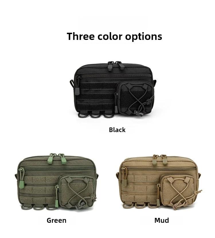 Men's Multifunctional Waist Belt Bag Fanny Pack with Molle Accessories Mobile Gear Hip Bag for Climbing Camping Tool Pouch