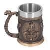 Stainless Steel Mug Innovative Pirate Retro Large Capacity Beer Cup for Beer Coffee Drink Bronze