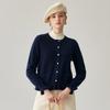 Zhaojun Women's Round Neck Thickened Cashmere Cardigan