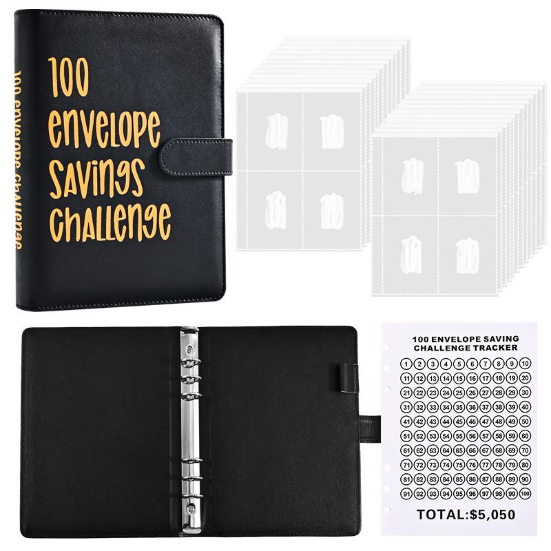 A5 Couple's 100-Day Savings Notebook with Insertable Binder