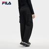 FILA Original Simple Classic Workwear Soft Comfortable Brushed Woven Straight Leg Casual Pants Women bottoms F11W549802FBK