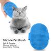 Round Silicone Pet Bathing Hair Grooming Clning   Brush Dogs Cats Comb Supplies Blue