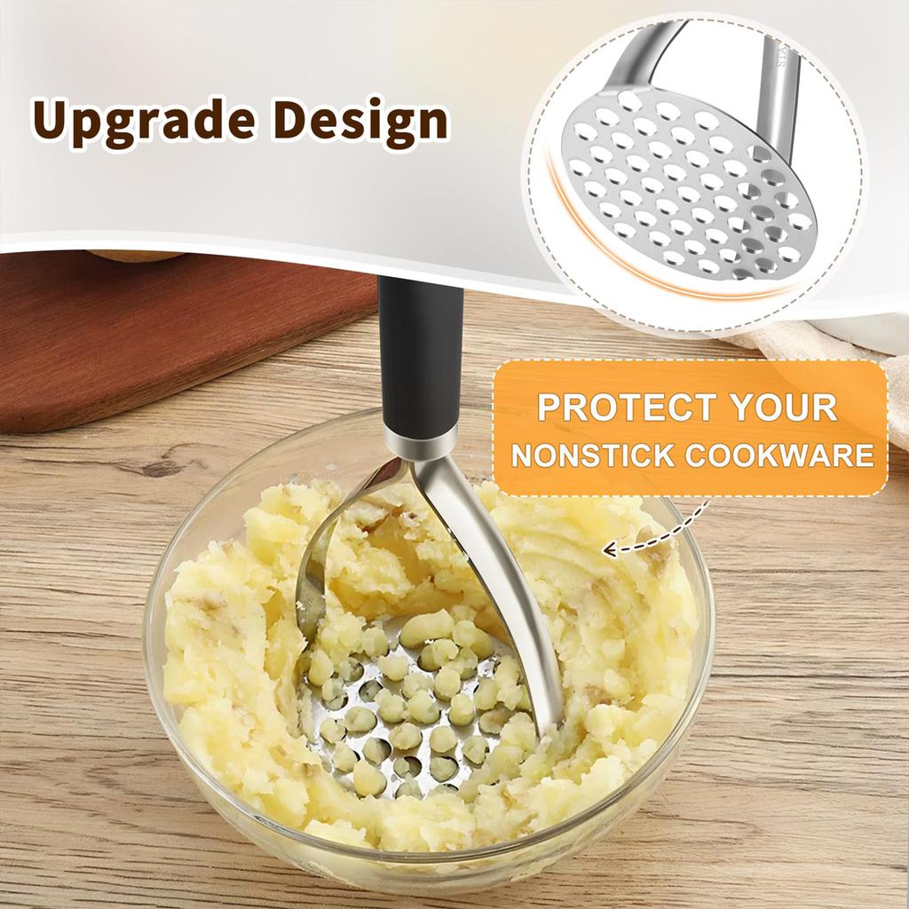 Edelstahl Kartoffelstampfer Multifunktionale Utensilien Leichte Reinigung Küchenwerkzeug für Salat Kochen