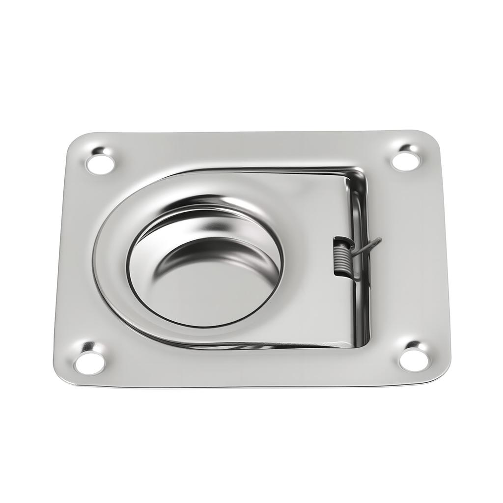 316 Stainless Steel Marine Boat Flush Pull Lift Ring Locking Recessed Locker Handle Yacht Hardware Accessories