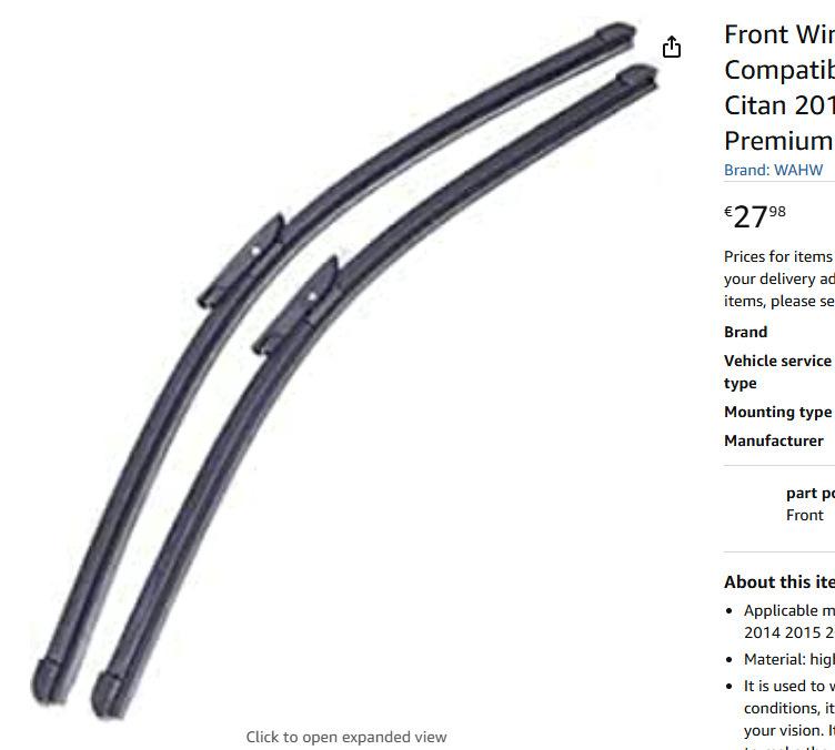 

For Mercedes-Benz Citan 2012 2013 2014 2015 2016 2012-2016 Mercedes-Benz Citan