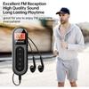 FM portable rechargeable pocket radio with LCD screen, suitable for gym, jogging, walking, camping