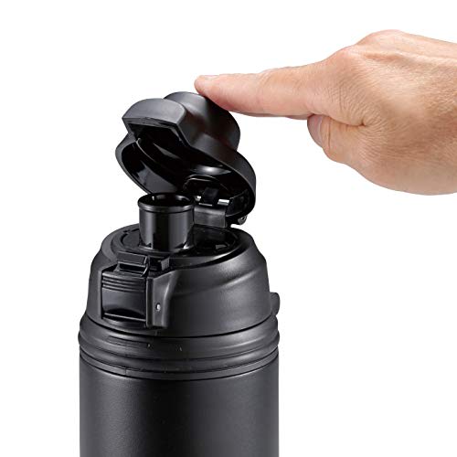 CAPTAIN STAG (CAPTAIN STAG) HD Direct Drink Bottle, 1L, Double Stainless Steel, Vacuum Insulated, Cold-Insulated, Sports Drink Compatible, with Belt,