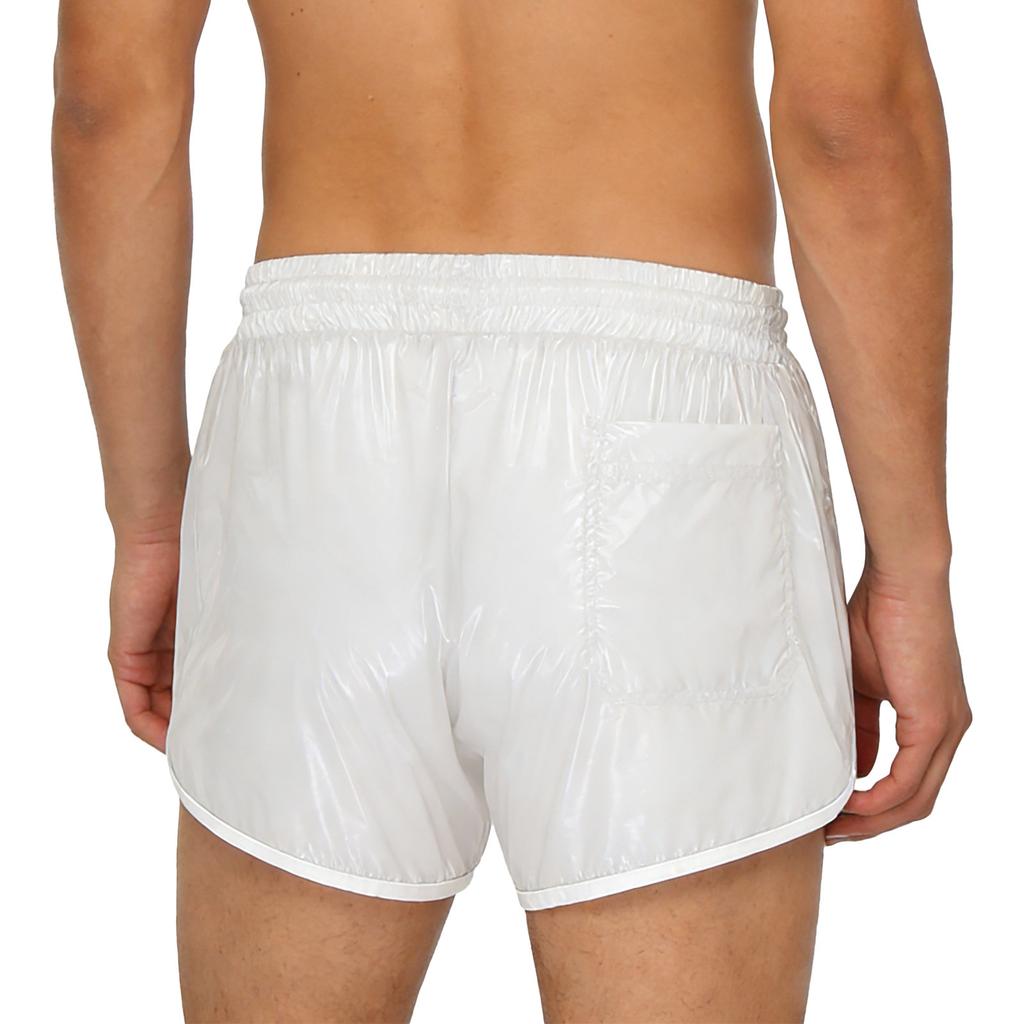 Herren Badehose Color Block Wasserdichtes Design Elastischer Bund Kordelzug Nähte Taschen Trainingsshorts