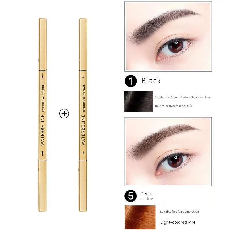 [Buy 1 Get 1 Free] Eyebrow Pencil Long Lasting Waterproof Non-Decolorizing Sweat-Proof Distinct Look Wild Eyebrow Novice Female Official Authentic