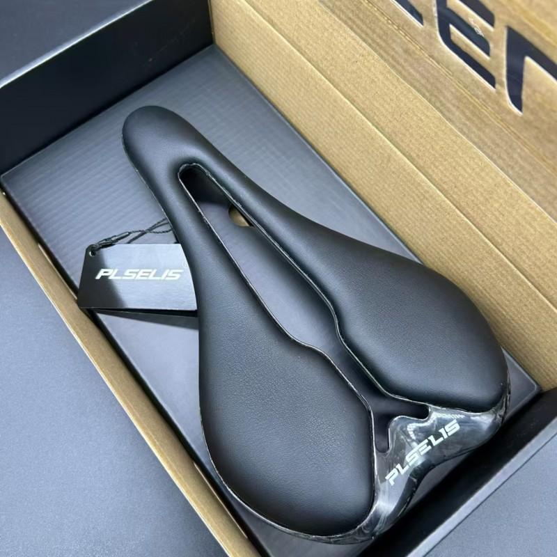 High Cushioned Bike Saddle With Hollow Ventilation Mountain Road Bicycles Nylon Base Chromoly Steel Rails