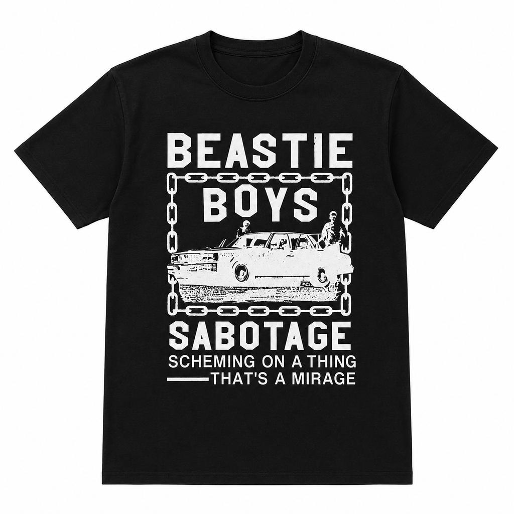 Beastie Boys Band 90s Sabotage White Short Sleeve Unisex T-Shirt 2026 New Cotton Summer Arrivals Men's Clothing Women's T Shirt