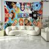 Japanese Anime Pirate Wall Tapestry Aesthetic Wall Hanging Printed Fabric Blanket Decorative Tapestries for Bedroom Living Room Home Decor