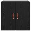 Wall Mounted Cabinet Black Oak Effect 60 X 31 X 60 Cm Particleboard