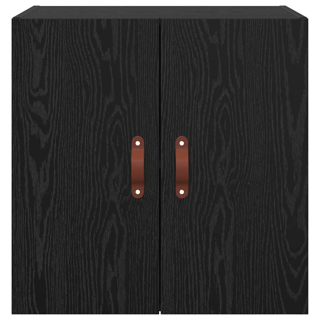 Wall Mounted Cabinet Black Oak Effect 60 X 31 X 60 Cm Particleboard