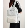 Simple Solid Color Backpack 2025 New Female College Student Schoolbag Large Capacity Junior High School Student Backpack Computer Bag