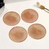 Rose Golden Fashion Hollow-Out Coasters, Stylish Table and Coffee Table Companions, Heat-Resistant and Anti-Scald