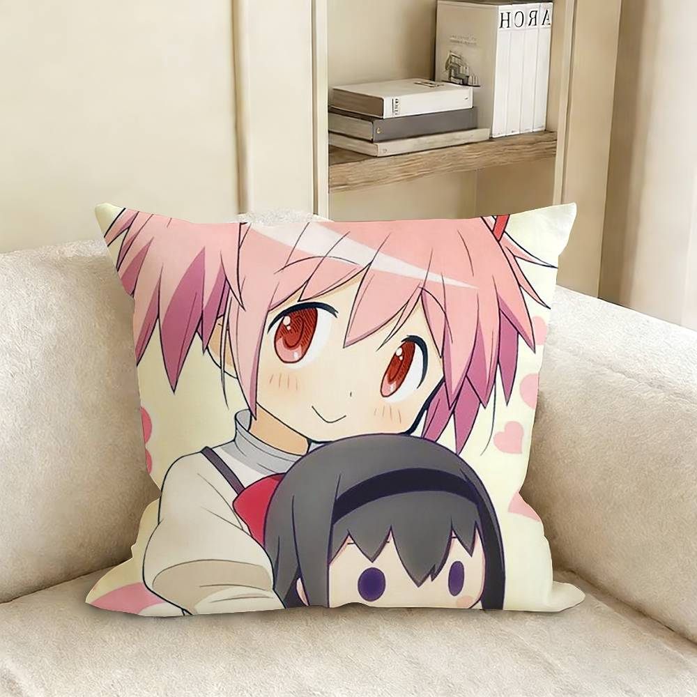 PPuella MMagi Madoka MMagica Pillow Case Living Room Sofa Cushion Cover Suitable For Home Bedroom Room Decoration