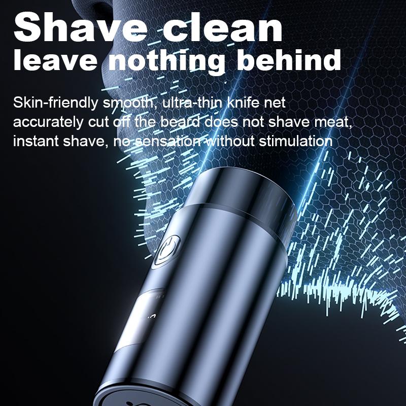 Mini electric shaver is small in size, suitable for travel and business trip. Carry it with you and clean your beard at any time