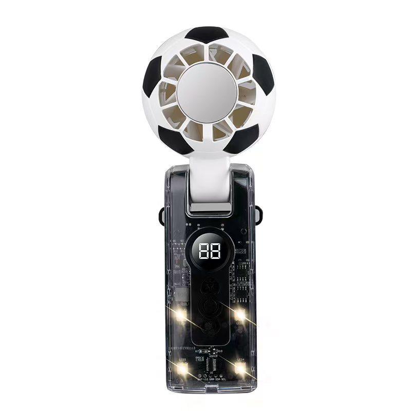 

X68 World Cup Handheld Fan with High-Speed Cooling and Digital Display 177*59*65 mm чорний