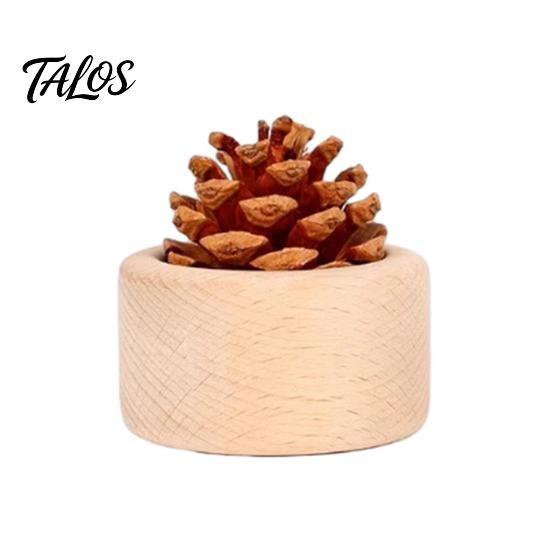 Wood Pinecone Passive Diffuser, Essential Oil Diffuser for Small Spaces, Aromatherapy Diffuser for Home Office Bedroom Car beech