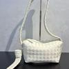 Wide shoulder strap sheepskin woven pillow bag Boston bag single shoulder underarm crossbody large capacity versatile leather women's bag