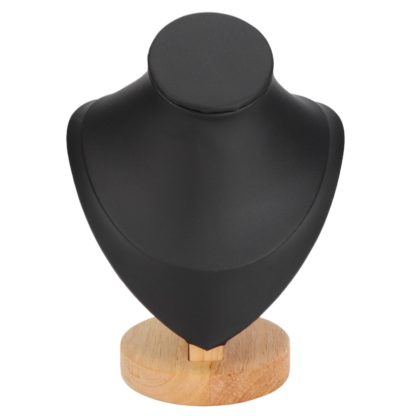 Painter Beige Necklace Display Holder Log Flannel Pu Leather Necklace Holder Stand For Retail Store