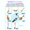 Snsowed Wireless Saxophone Microphone HD Sound Lossless Capture 360-Degree Adjustable Clip Rechargeable for Saxophone Flute Clarinet Performance