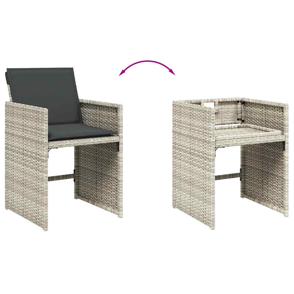 Vidaxl 17-Cz. Garden Furniture Set With Cushions, Light Grey