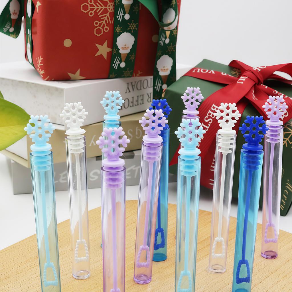 20/40pcs 4 Colors Snowflake Mini Bubble Wands Assortment Party Favors Toys  Summer Outdoor Gifts for Girls Boys ( No Bubble )