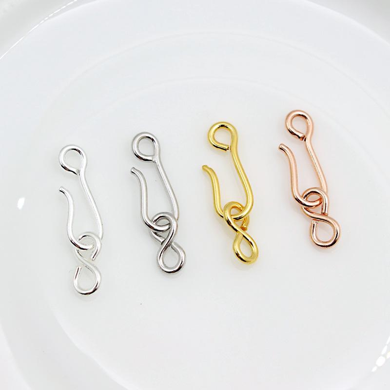S925 Sterling Silver Figure Eight Clasp for DIY Necklace & Bracelet Connector