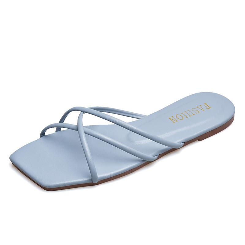 Summer Flat Sandals For Women With Breathable Pu Material For Casual Daily Wear
