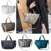 New Large Capacity Down Bags Quilted Design Solid Color Tote Bag Shoulder Bag Winter