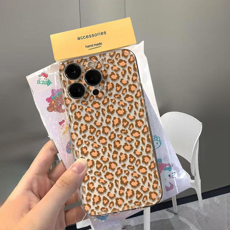 Yellow leopard Phone Case For iPhone 16 Pro Case iPhone 13 14 11 12 15 Pro Max 14 Plus 12 13 17E 16E Silicone Soft Cover