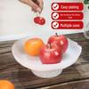 Frosted Glass Pedestal Fruit & Snack Plate