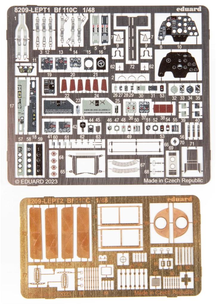 Eduard 1/48 Profipack German Air Force Bf110C Plastic Model EDU8209