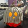 Unieke Halloween Cadeau-ideeën Verlichte Geest Pompoen Decoratie, Vintage Afneembare Lamp met Hars Ornament LED Kaars voor Keukentafel Schouw