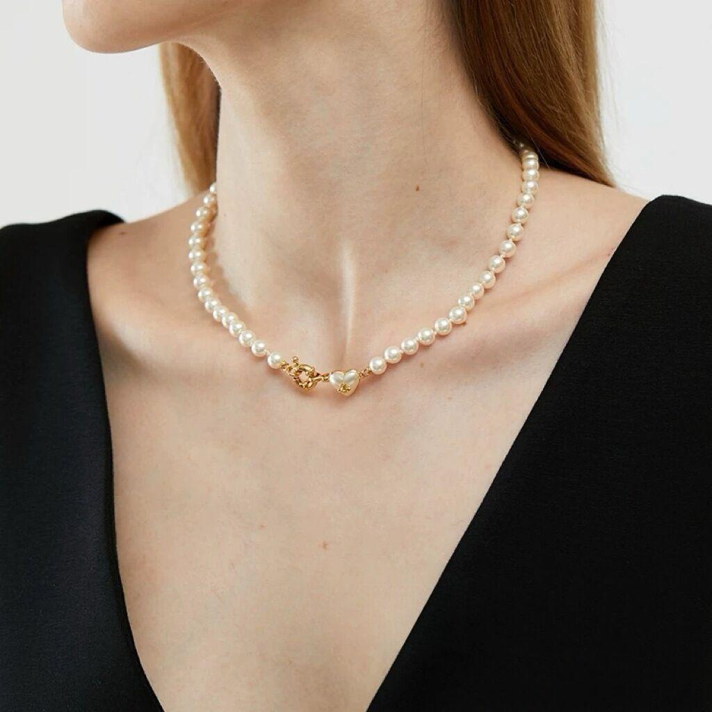 

Queen Dowager Love Saturn Pendant French Retro Pearl Necklace Light Luxury Niche Premium Sense Clavicle Chain 2025 New