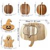1pair Solid Wood Pumpkin Cutting Board Pumpkin Shaped Natural Color Ghost Serving Tray Smooth Edge Thick Design