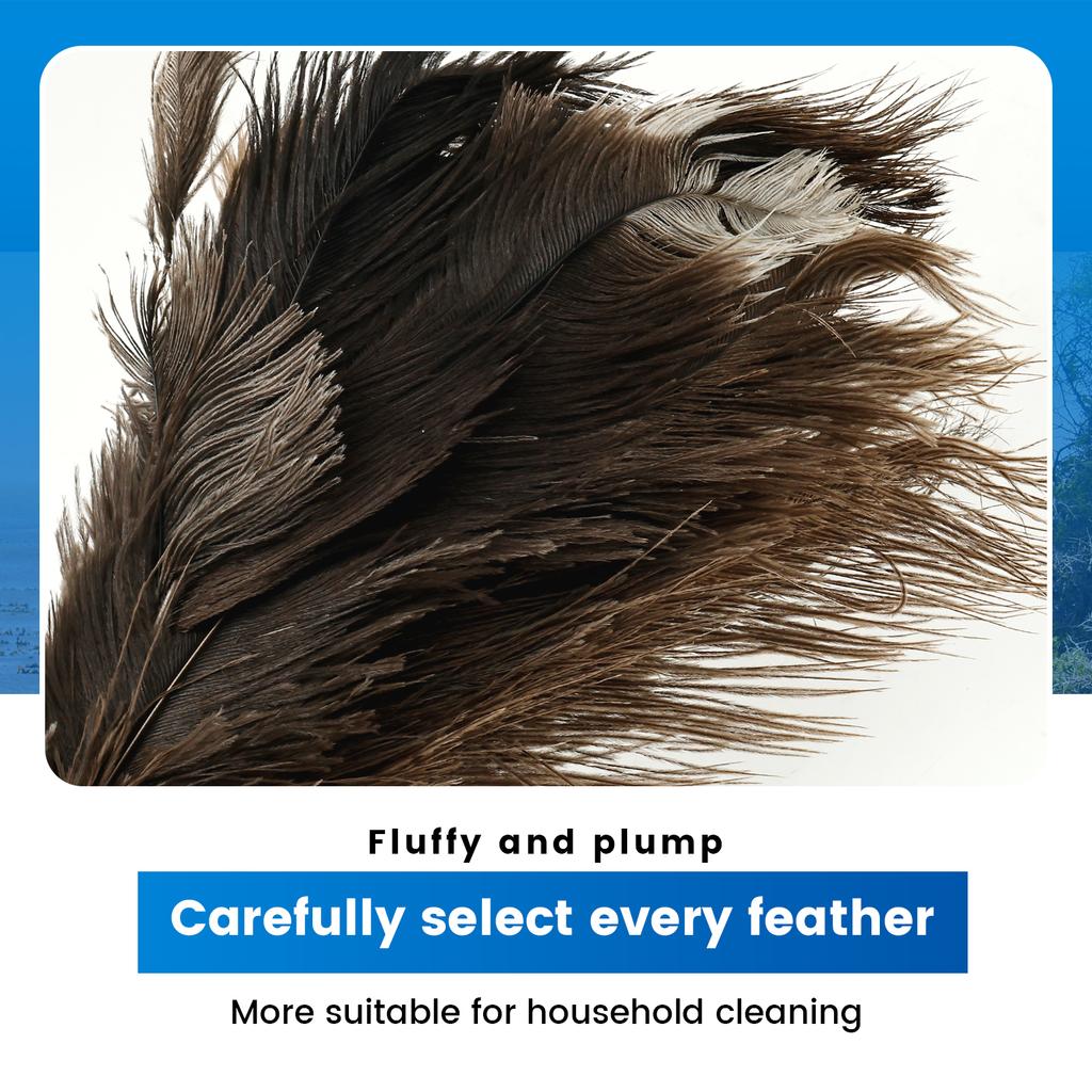 30-130CM Adjustable Ostrich Feather Duster Efficient Duster Furniture Cleaning Tool with Retractable Handle for Painting Craft