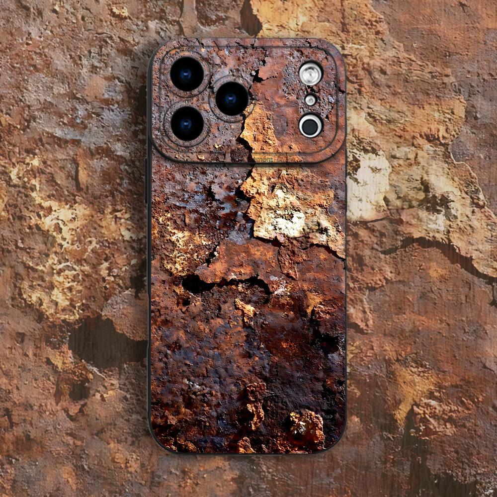 Retro Metal Rust Pattern Printed Phone Case for Samsung S26 Ultra Fundas Galaxy S25 S24 S23 S22 S21 S20 FE A55 A35 A15 A54 Cover