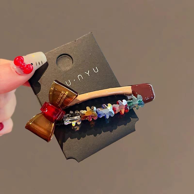 Hanfu-Sombrero de estilo antiguo, clip para el pelo con flecos de perlas, clip de pico de pato, clip LATERAL, clip de disco de Hada del pelo, clip para el cabello de amor