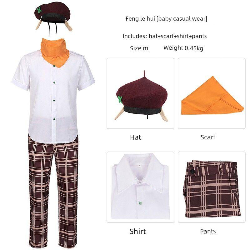 Blue Prison Cosplay Costume Bluelock Reo Meguru Casual Outfit Pudding Hat Plaid Pants Cosplay