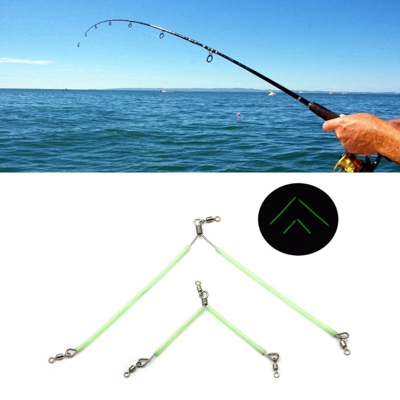 10Pcs Wire Fishings Leader Luminously Tube Balance Bracket AntiTangle Boom