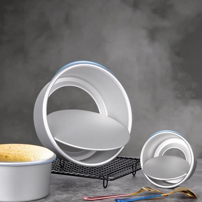 1Pc Aluminum Alloy Round Pork Pie Dish DIY Making Cakes Silver Mini Cake Tins Small Pans Mold